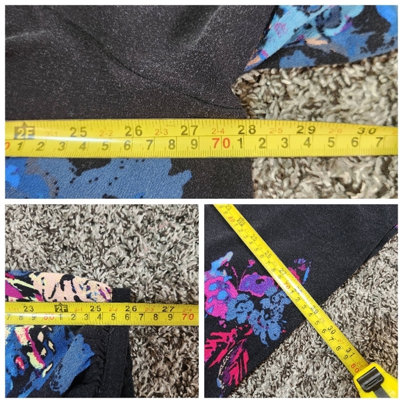 Free People Meadow Lark Floral Black Oversized Long Sleeve Size Medium - Picture 13 of 15